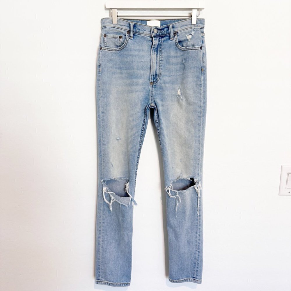 Boyish Zachary High Rise Distressed Light Wash The Blue Angel Jeans Size 27